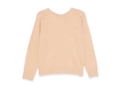 Maison Margiela Women's V Back Neckline Wool Jumper "Beige"