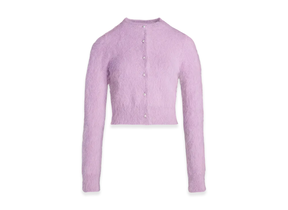 Maison Margiela Women's Cropped Knit Cardigan "Acid Lavander"