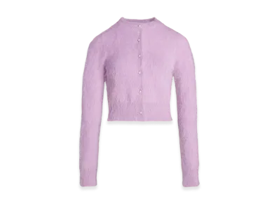 Maison Margiela Women's Cropped Knit Cardigan "Acid Lavander"