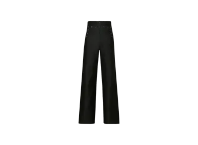 Maison Margiela Women's Satin Cotton Trousers "Black"