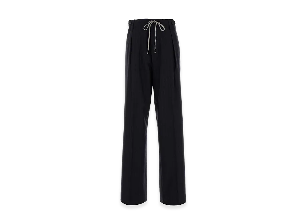 Maison Margiela Women's Embroidered Wool Palazzo Pant "Blue"