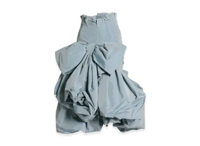 Maison Margiela Women's Bow Voluminous Skirt "Light Blue"