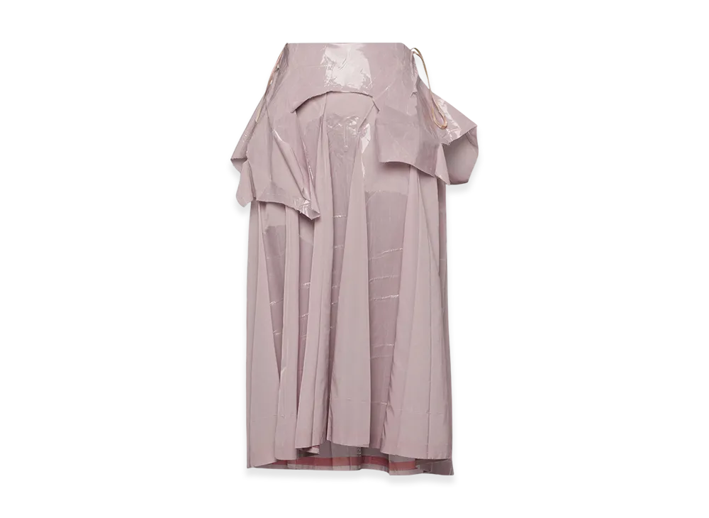 Maison Margiela Women's Laminated Taffeta Midi Skirt "Dusty Rose"