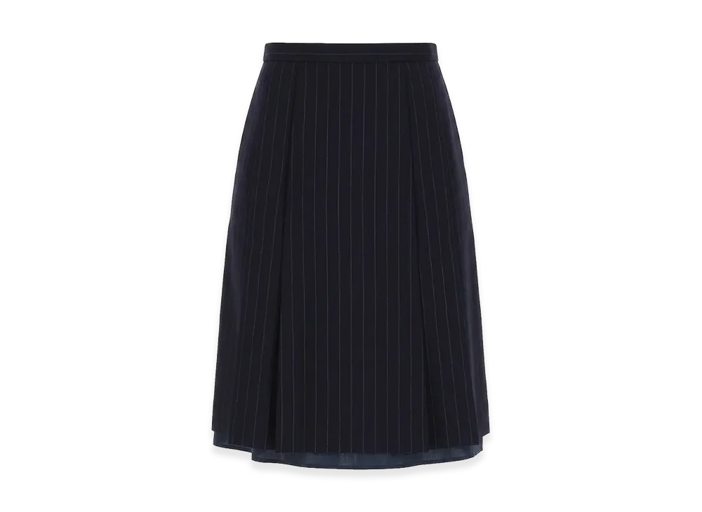 Maison Margiela Women's Wool Midi Skirt "Blue"