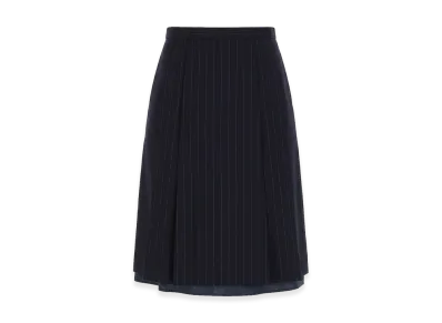Maison Margiela Women's Wool Midi Skirt "Blue"