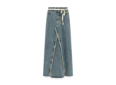 Maison Margiela Women's Raw Hem Denim Skirt "Blue"