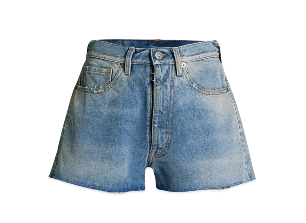 Maison Margiela Women's Distressed Denim Shorts "Light Classic Wash"