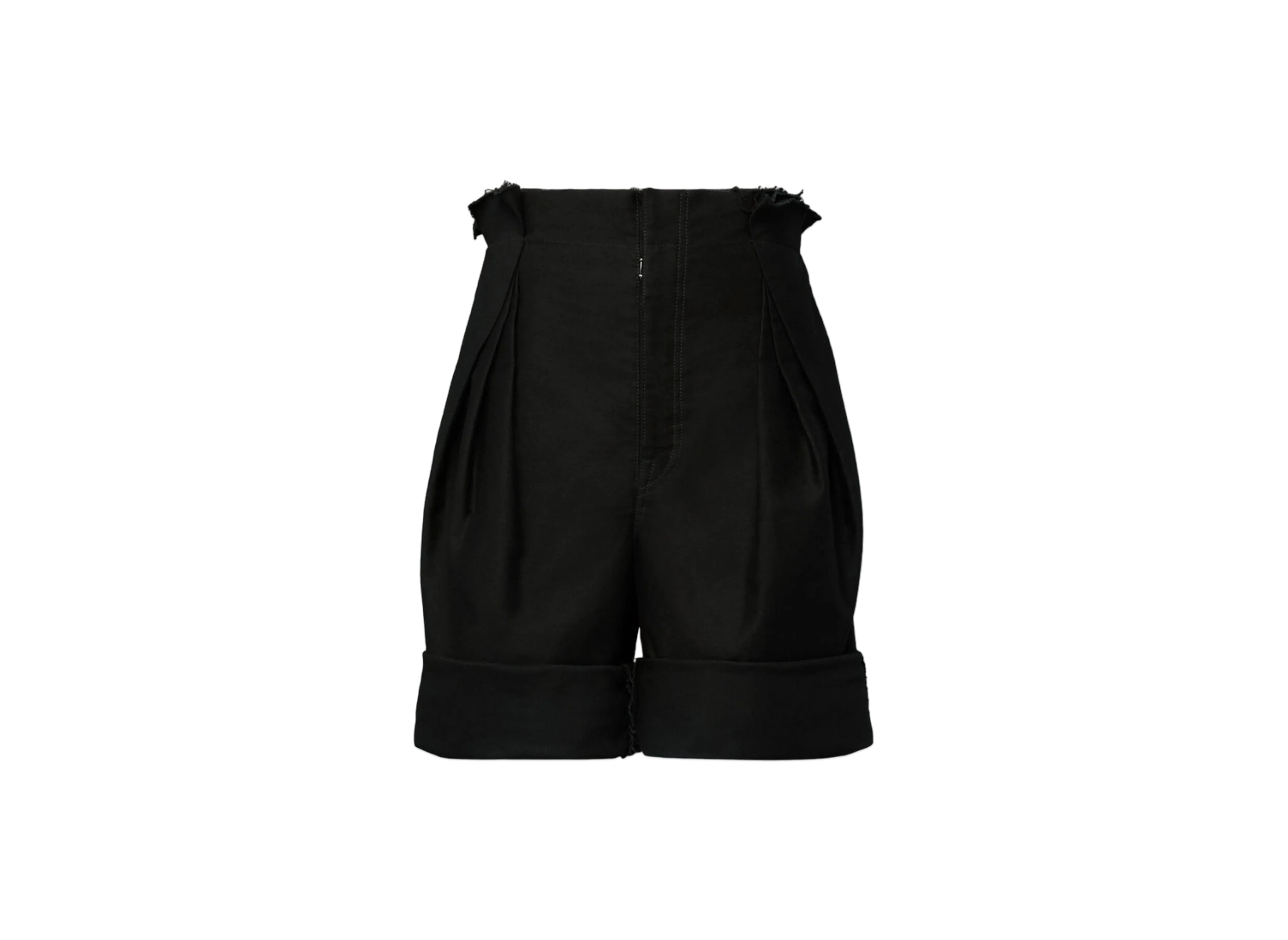 Maison Margiela Women's Satin Cotton Shorts "Black"