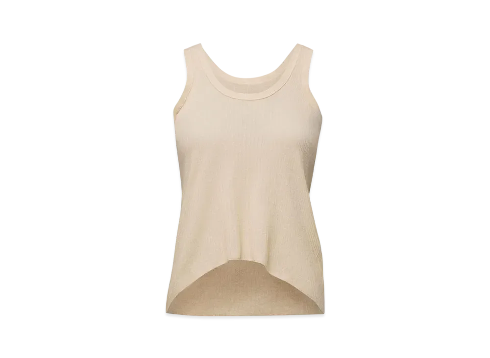 Maison Margiela Women's Rib Knit Vest Top "Pink Beige"
