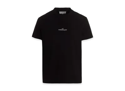 Maison Margiela T-Shirt With Contrasting Embroidered Logo "White/Black"