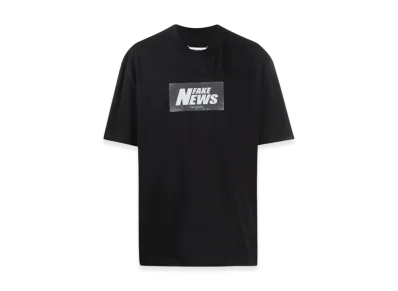 MM6 Maison Margiela Fake News Logo T-Shirt "Black"
