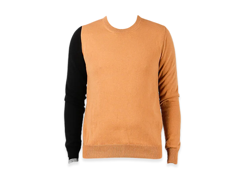 Maison Margiela Crewneck Wool Sweater "Navy/Beige"