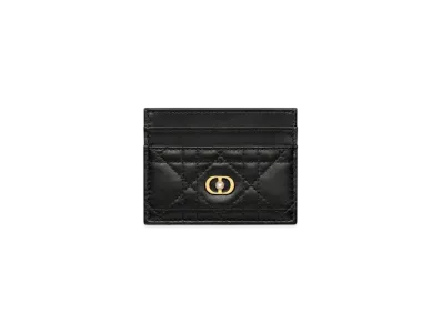Dior Jolie Freesia Card Holder Cannage Lambskin "Black"