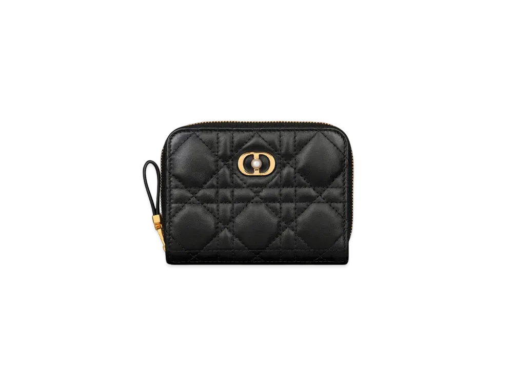 Dior Jolie Scarlet Wallet Cannage Lambskin "Black"