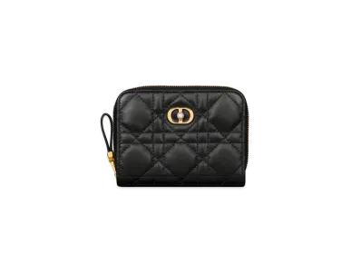 Dior Jolie Scarlet Wallet Cannage Lambskin "Black"