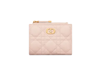 Dior Jolie Dahlia Wallet Cannage Lambskin "Powder Pink"