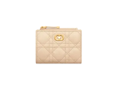 Dior Jolie Dahlia Wallet Cannage Lambskin "Powder Beige"