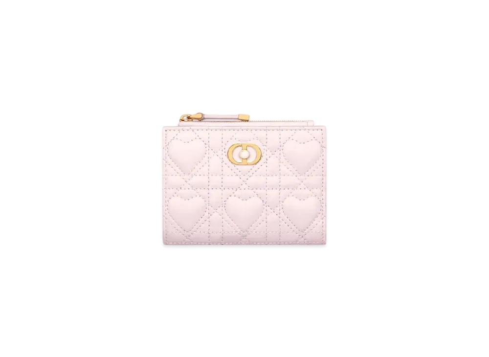 Dior Dioramour Dior Jolie Dahlia Wallet Cannage Lambskin