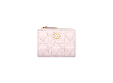 Dior Dioramour Dior Jolie Dahlia Wallet Cannage Lambskin with Heart Motif "Pale Pink"