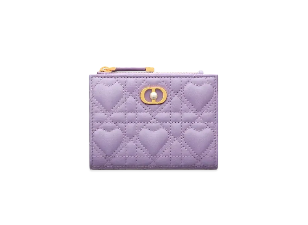 Dior Jolie Dahlia Wallet Heart Cannage Lambskin Japan Exclusive "Lilac"