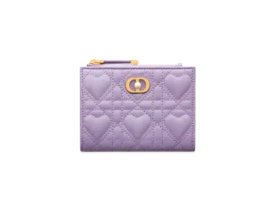 Dior Jolie Dahlia Wallet Heart Cannage Lambskin Japan Exclusive "Lilac"