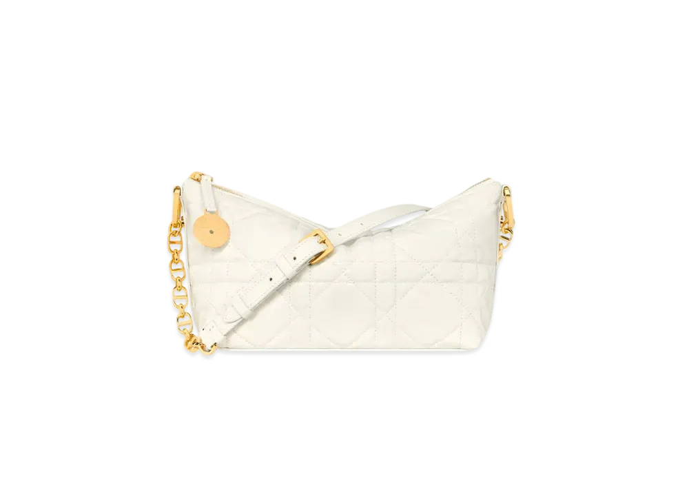 Dior Diorstar Hobo Bag with Chain Macrocannage Lambskin "Latte"