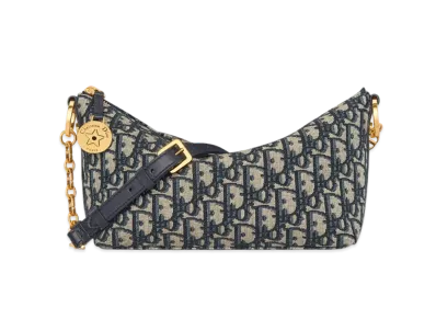 Dior Diorstar Hobo Bag with Chain Dior Oblique Jacquard "Blue"