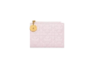 Dior Diorstar Dahlia Wallet Clover Cannage Lambskin Japan Exclusive "Pale Pink"