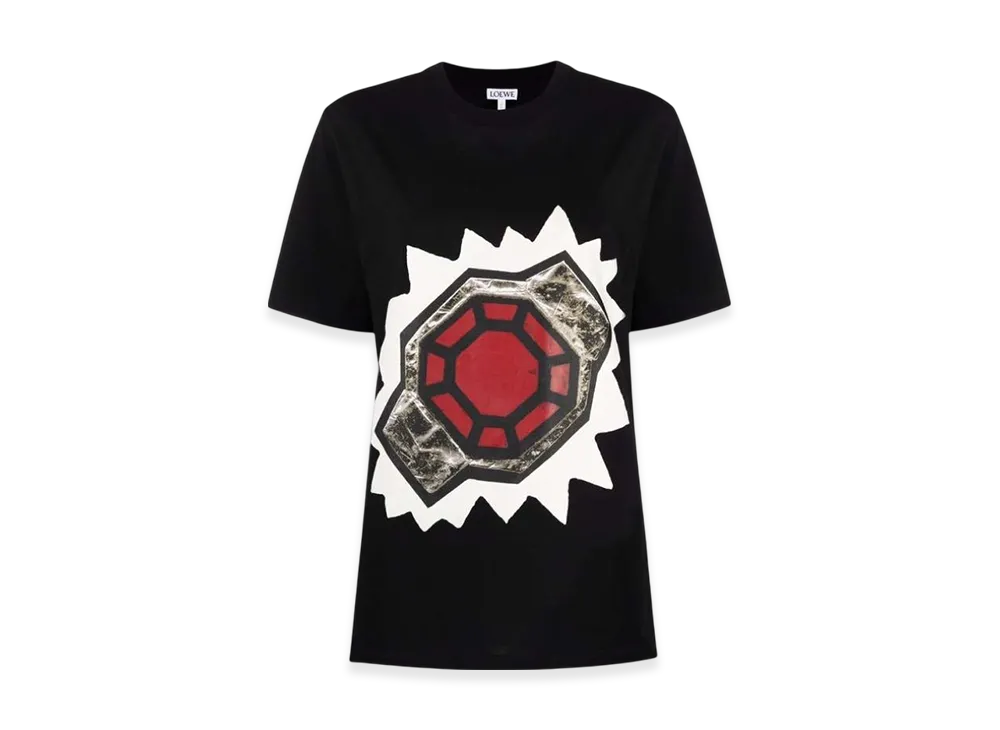 LOEWE Women's RIng Print T-Shirt "Black"