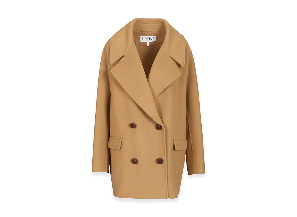 LOEWE Women's Short Wool Coat "Beige"