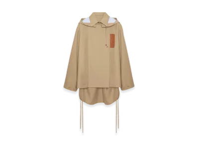 LOEWE Women's Hooded Parka in Cotton Sweet "Sweet Caramel"