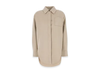 LOEWE Women's Sand Flannel Shirt "Light Beige"