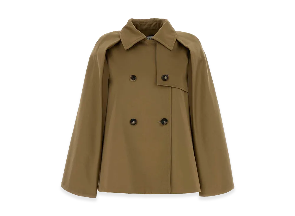 LOEWE Women's Gabardine Cape "Camel/Beige"
