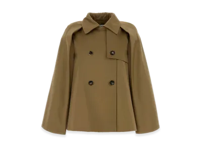 LOEWE Women's Gabardine Cape "Camel/Beige"