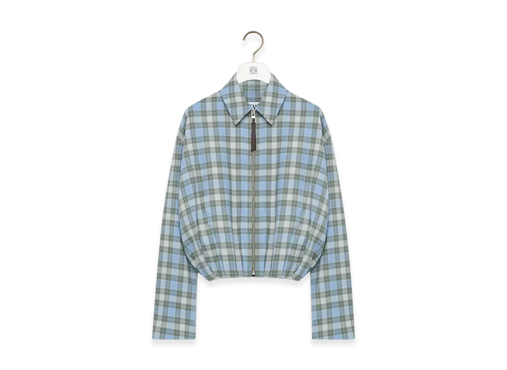 LOEWE Draped Jacket "Light Blue/White"