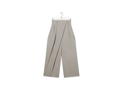 LOEWE Cropped Wrap Trousers "Light Beige Melange"