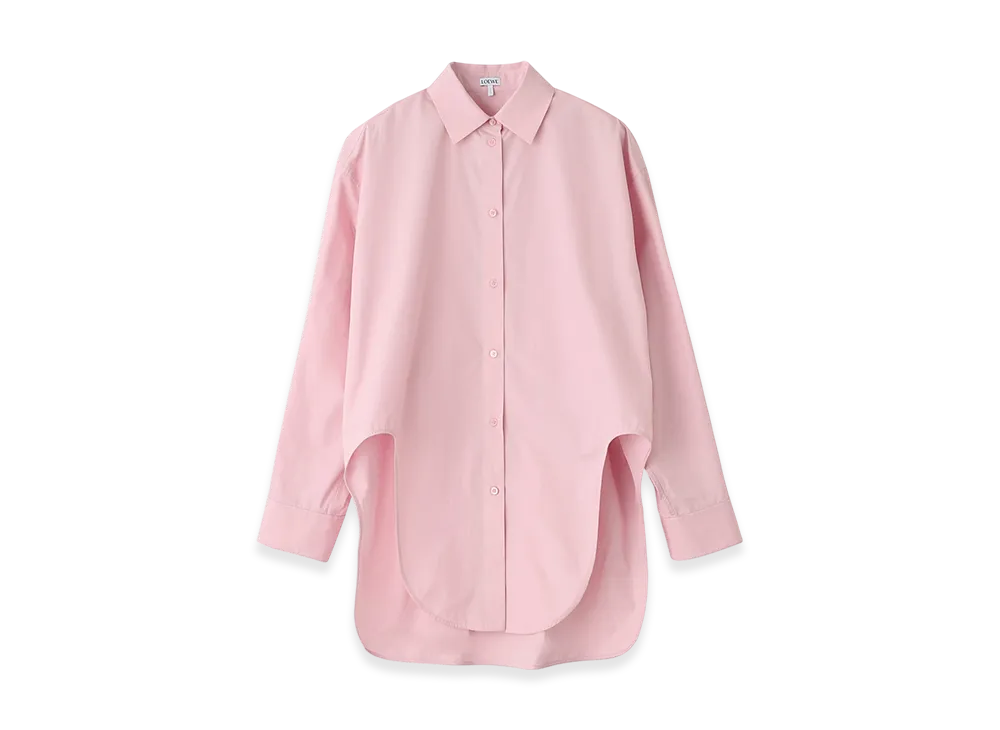 LOEWE Women's Long Sleeve Regular Collar Shirt "Pink"