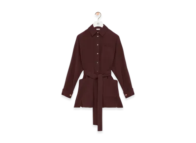 LOEWE Belted Blouse "Burgundy"
