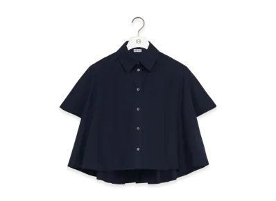 LOEWE Short-Sleeve Trapeze Shirt "Navy Blue"