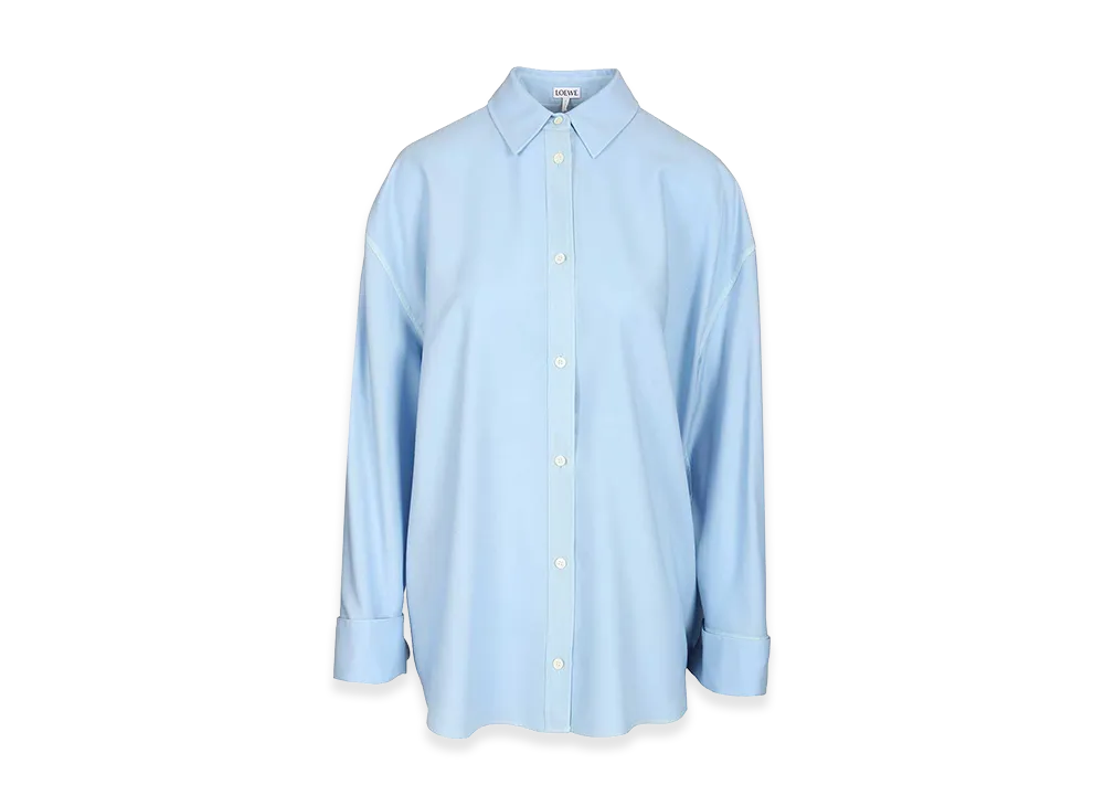 LOEWE Women's Wool And Silk Shirt "Light Blue"