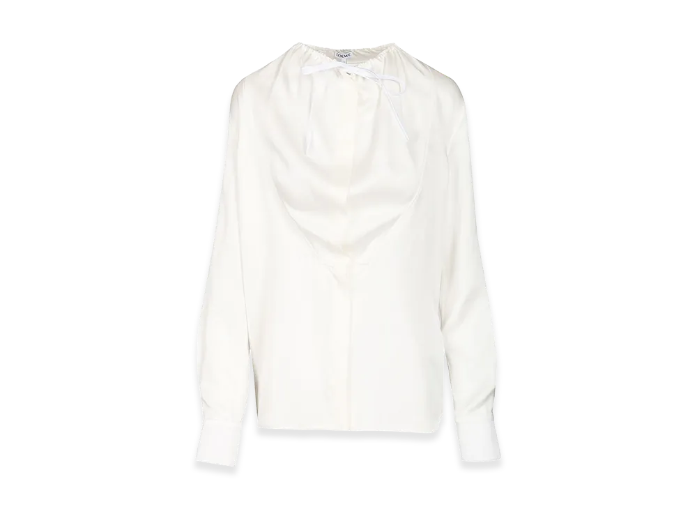 LOEWE Women's Silk Satin Blouse "White"