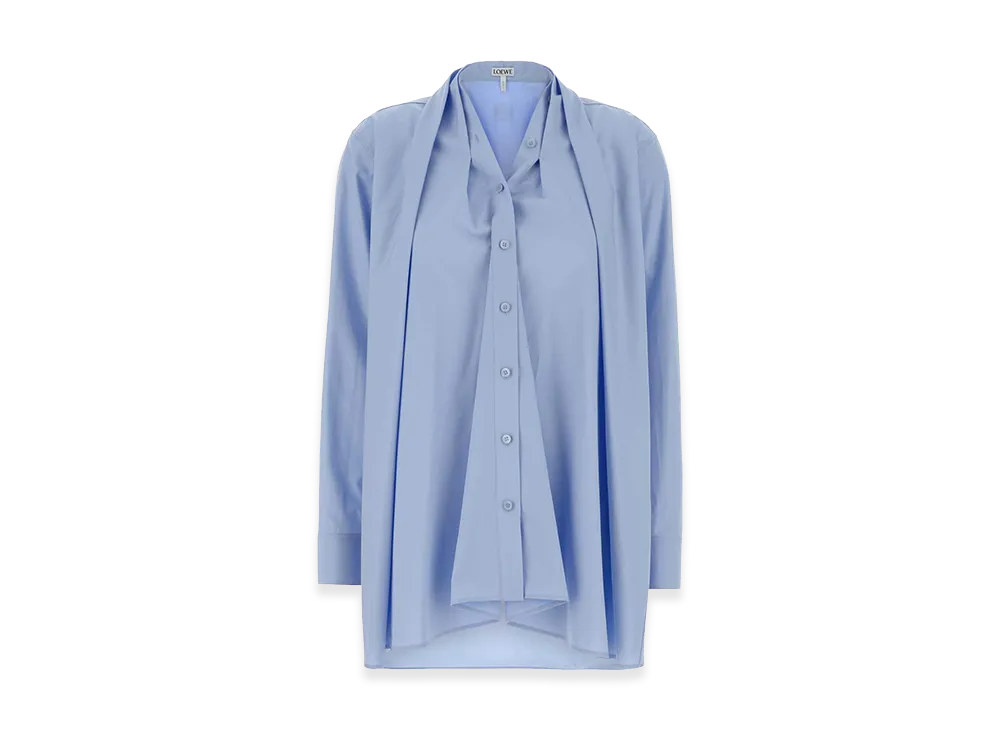 LOEWE Women's Poplin Shirt "Light Blue"