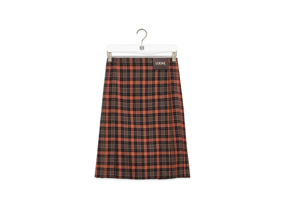 LOEWE Pleated Skirt "Orange/Black"