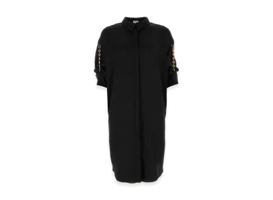 LOEWE Women's Satin Shirt Dress "Black"