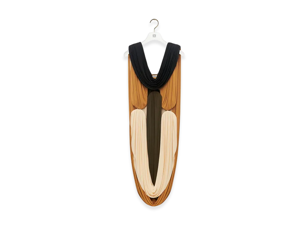 LOEWE Draped Dress "Vanilla/Multicolor"