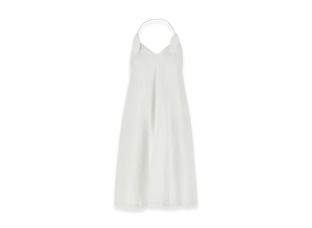 LOEWE Women's Stretch Crepe Flamenco Dress "White"