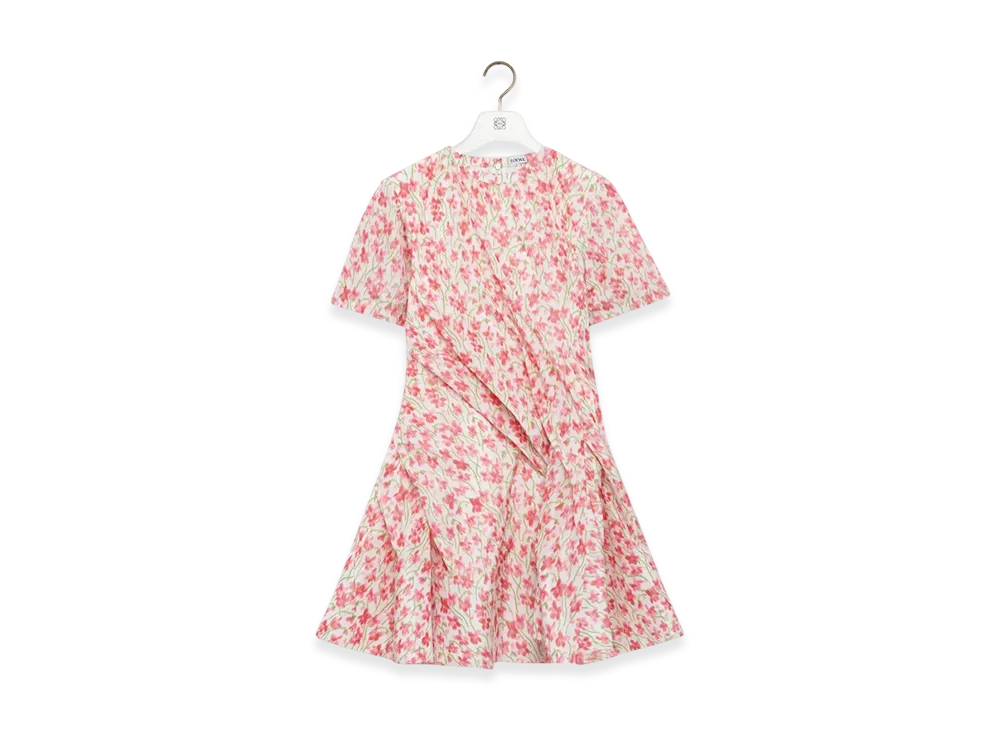 LOEWE Twisted Dress "White/Pink"