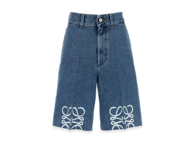 LOEWE Women's Denim Bermuda Shorts "Blue"