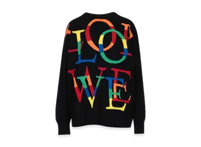 LOEWE Women's Rainbow Logo Knit "Black"