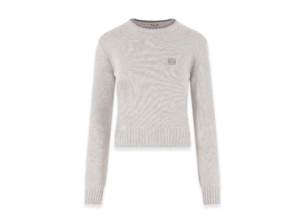 LOEWE Women's Sweater in Wool "Light Grey"